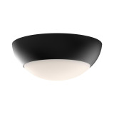 Alora Lighting Rubio Flush Mount, 2-Light, Matte Black, Opal Matte Glass, 12.25"D 