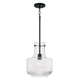 Capital Nyla Pendant, Matte Black, 11"W 