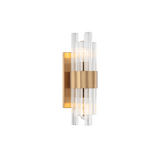 Matteo Lighting Kellan Wall Sconce, 2-Light, Brass, Aged Gold Brass, 16"H (W66902AG 305XTXJ) 