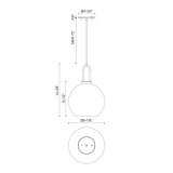 Alora Lighting Soji Pendant, 1-Light, Brushed Nickel, Clear Glass, 14.38"H 