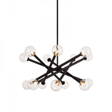 Matteo Lighting Matchstix Chandelier, 14-Light, Black, 34.75"W (C64614BKCL 305XRY0) 