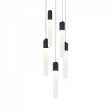 Matteo Lighting Aydin Pendant, 5-Light, LED, Black, Matte Black, 8.40"W (C65805MB 305XRY7) 