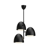 Alora Lighting Kenji Chandelier, 1-Light, Matte Black, Opal Matte Glass, 23.88"D 