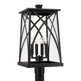 Capital Marshall Outdoor Post Lantern, Black, 11.75"W 