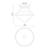 Alora Lighting Nora Flush Mount, 1-Light, Matte Black, Opal Matte Glass, 8"D 