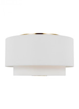 Visual Comfort & Co. Studio Collection Sawyer Flush Mount, 3-Light, Burnished Brass, 18"W (KSF1043BBS 706X19V) 