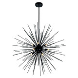 CWI Lighting Savannah Chandelier, 9-Light, Black, 30"W (1034P30-9-101 3069PCA) 