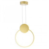 CWI Lighting Pulley Pendant, LED, Satin Gold, Clear Glass, 12"W (1297P12-1-602 3069PCG) 
