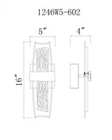 CWI Lighting Guadiana Wall Sconce, LED, Satin Gold, Clear Glass, 16"H (1246W5-602 3069PD0) 