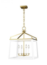 Visual Comfort & Co. Studio Collection Carlow Large Lantern, 4-Light, Matte White, 23.5"H (CC1554MWTBBS 706X095) 