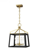 Visual Comfort & Co. Studio Collection Carlow Medium Lantern, 4-Light, Midnight Black, 18.38"H (CC1564MBKBBS 706X096) 
