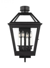 Visual Comfort & Co. Studio Collection Hyannis Wall Lantern, 4-Light, Textured Black, Clear Shade, 24.5"H (CO1374TXB 706X09L) 