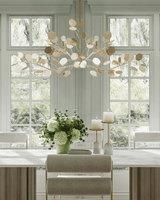 Currey and Company Lunaria Silver Oval Chandelier 