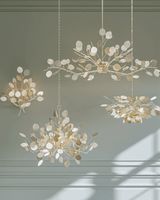 Currey and Company Lunaria Small Silver Chandelier 