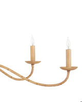 Currey and Company Saxon Small Tan Chandelier 