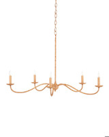 Currey and Company Saxon Small Tan Chandelier 