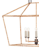Currey and Company Denison Rectangular Natural Lantern 
