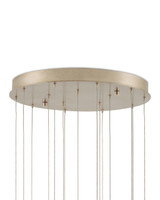 Currey and Company Piero White 15-Light Round Multi-Drop Pendant 