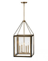 Hinkley Shaw Candle Chandelier, 4-Light, Black, 15.5"W (32984BK 9U68J) 