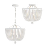 Crystorama Rylee Mini Chandelier - Matte White 18"H 