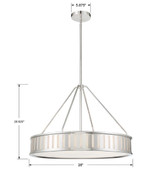 Crystorama Kendal Chandelier - Polished Nickel 20.5"H 