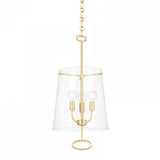 Hudson Valley James Pendant Aged Brass 11"W x 22.75"H 