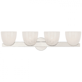 Visual Comfort & Co. Signature Collection Carola Bath Wall Sconce, 4-Light, Polished Nickel, 30"W (ARN 2493PN-WSG CX314) 