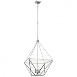 Visual Comfort & Co. Signature Collection Lorino Large Lantern, 4-Light, Polished Nickel, Over All Height 70.75" (JN 5240PN-CG CX23C) 