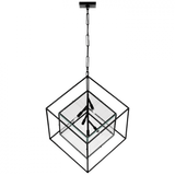 Visual Comfort & Co. Signature Collection Cubed X-Large Pendant, 5-Light, Aged Iron, 36.5"H (KW 5025AI-CG CX41H) 