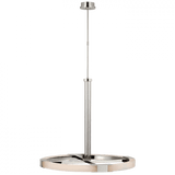 Visual Comfort & Co. Signature Collection Covet Large Ring Chandelier, 1-Light, LED, Polished Nickel and Alabaster, 36"W (KW 5140PN/ALB CX510) 