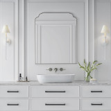 Visual Comfort & Co. Signature Collection Piaf Large Tail Wall Sconce, 1-Light, Plaster White, 24.5"H (TOB 2453PW-L CX24J) 