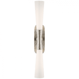 Visual Comfort & Co. Signature Collection Utopia Double Bath Wall Sconce, 2-Light, Polished Nickel, 32"H (KW 2045PN-WG CX31W) 