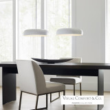 Visual Comfort & Co. Modern Collection Kosa Pendant, 1-Light, LED, White, 18"W (700TDKOSA18W-LED930 70PGAKD) 