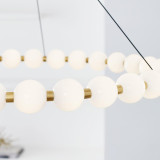 Visual Comfort & Co. Modern Collection Orbet Chandelier, 1-Light, LED, Brass, 36.1"W (700OBT36NB-LED927 70PGALC) 