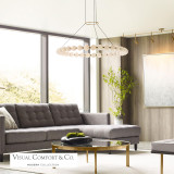 Visual Comfort & Co. Modern Collection Orbet Chandelier, 1-Light, LED, Brass, 36.1"W (700OBT36NB-LED927 70PGALC) 