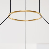 Visual Comfort & Co. Modern Collection Orbet Chandelier, 1-Light, LED, Brass, 36.1"W (700OBT36NB-LED927 70PGALC) 