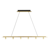Visual Comfort & Co. Modern Collection Ponte Linear Suspension, Integrated LED, Brass, 50"L (700LSPNT50NB-LED930-277 70PGAMA) 