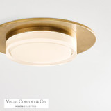 Visual Comfort & Co. Modern Collection Sen Flush Mount, Integrated LED, Brass, 17"L (700FMSEN17NB-LED927 70PGAMK) 