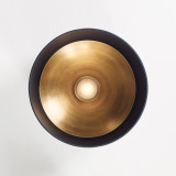 Visual Comfort & Co. Modern Collection Foundry Flush Mount, 1-Light, LED, Black, 14.4"W (700FMFND15B-LED930 70PDJRZ) 