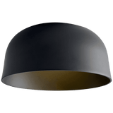 Visual Comfort & Co. Modern Collection Foundry Flush Mount, 1-Light, LED, Black, 14.4"W (700FMFND15B-LED930 70PDJRZ) 