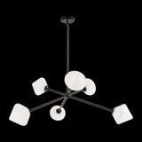 Matteo Lighting Novo Pendant, 6-Light, Black, 32.40"W (C81746BKOP 305XQZK) 
