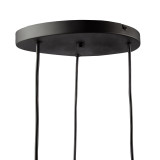 Artcraft Conic Pendant, 3-Light, Black, Clear Shade, 15.4"W (AC11163BK 340430NN) 