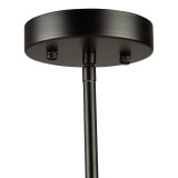 Artcraft Rhythm Chandelier, 3-Light, Black, White Shade, 23.6"W (SC13333BK 340431LH) 