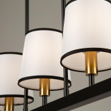 Artcraft Coco Island Light, 5-Light, Gold, Black, White Shade, 9.4"H (SC13346BK 340431LX) 