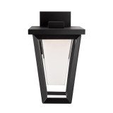 Artcraft Waterbury Outdoor Wall Light, LED, Black, Frosted Shade, 9.06"H (AC9181BK 340431KU) 