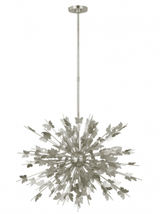 Visual Comfort & Co. Signature Collection Farfalle Medium Chandelier, 14-Light, Burnished Silver Leaf, 30"W (JN 5501BSL CX4ZT) 