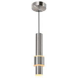 CWI Lighting Lena Mini Pendant, 1-Light, LED, Satin Nickel, 3"W (1390P5-1-606 3069PDC) 