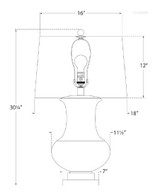 Visual Comfort & Co. Signature Collection Deauville Table Lamp, 1-Light, Celadon Crackle, 30.25"H (CHA 8608CC-L CZZV4) 