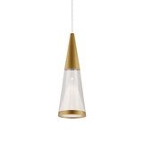 Kuzco Lighting Inc Malabar 3-in Brushed Gold LED Pendant 