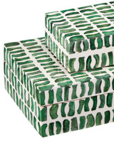 Currey and Company Emerald Box, Set of 2 